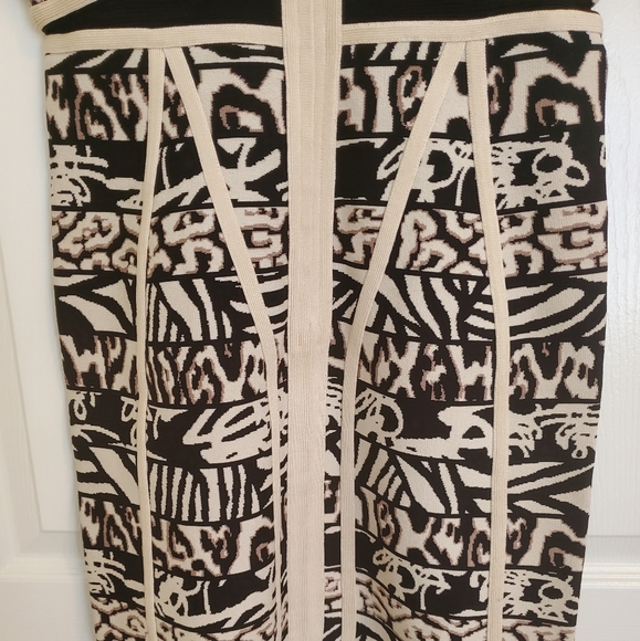 HERVE LEGER - Tribal Print Bandage Dress - Picture 6 of 7